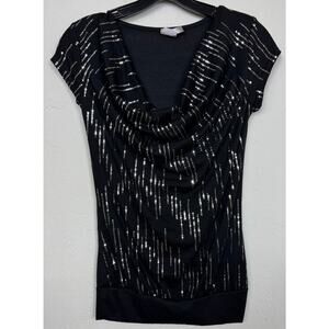 Discreet Black Blouse Women's Medium